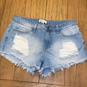 Denim shorts